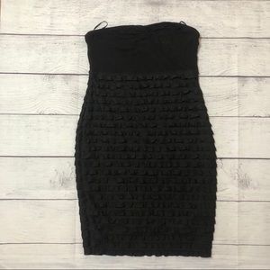 Divided Black Body Con Dress Strapless Size 6